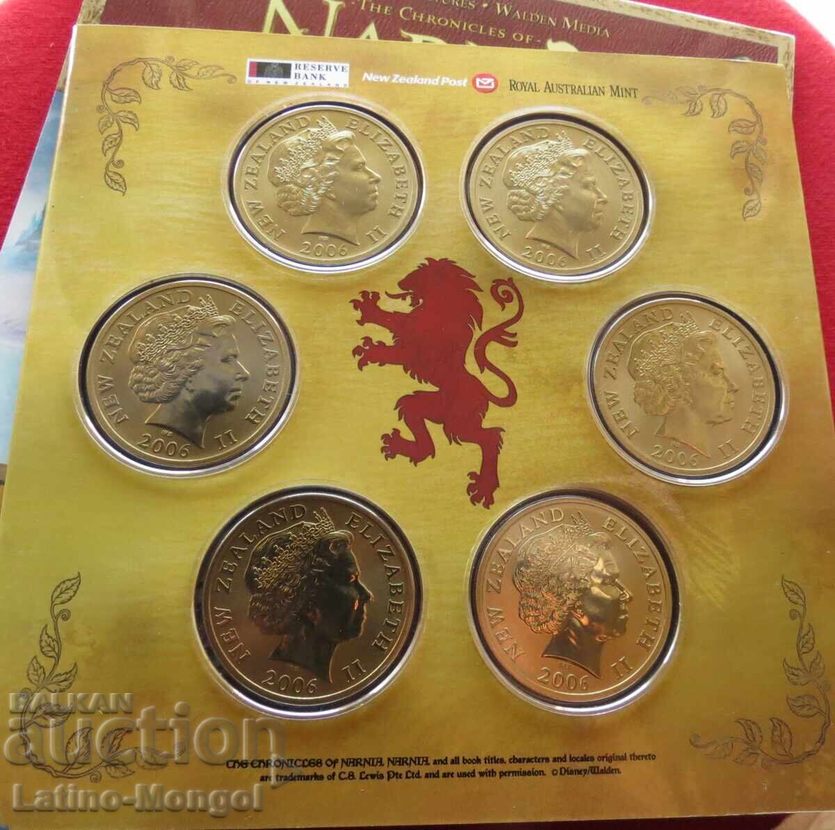 Auction  Нова Зеландия 6 х 50 цента 2006 Хрониките на Нарния