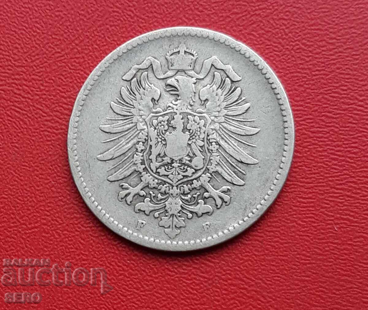 Germany - 1 Mark 1876 F - Stuttgart with price 18.01 BGN | € 9.21
