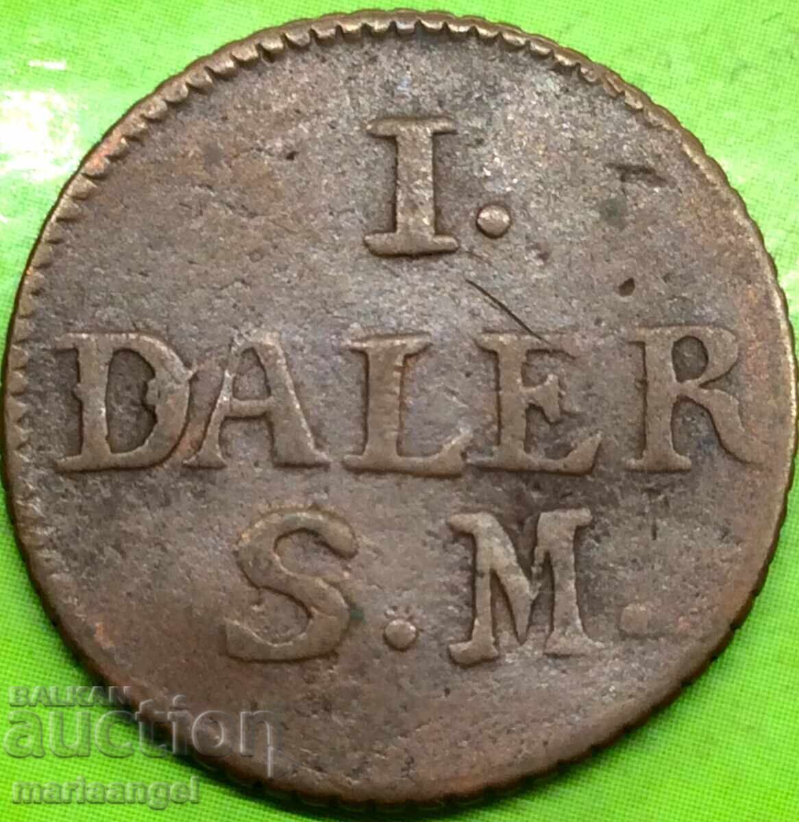 Delivery of Sweden 1 Daler 1715 Charles XII Copper Delivery of Sweden 1 Daler 1715 Charles XII Copper