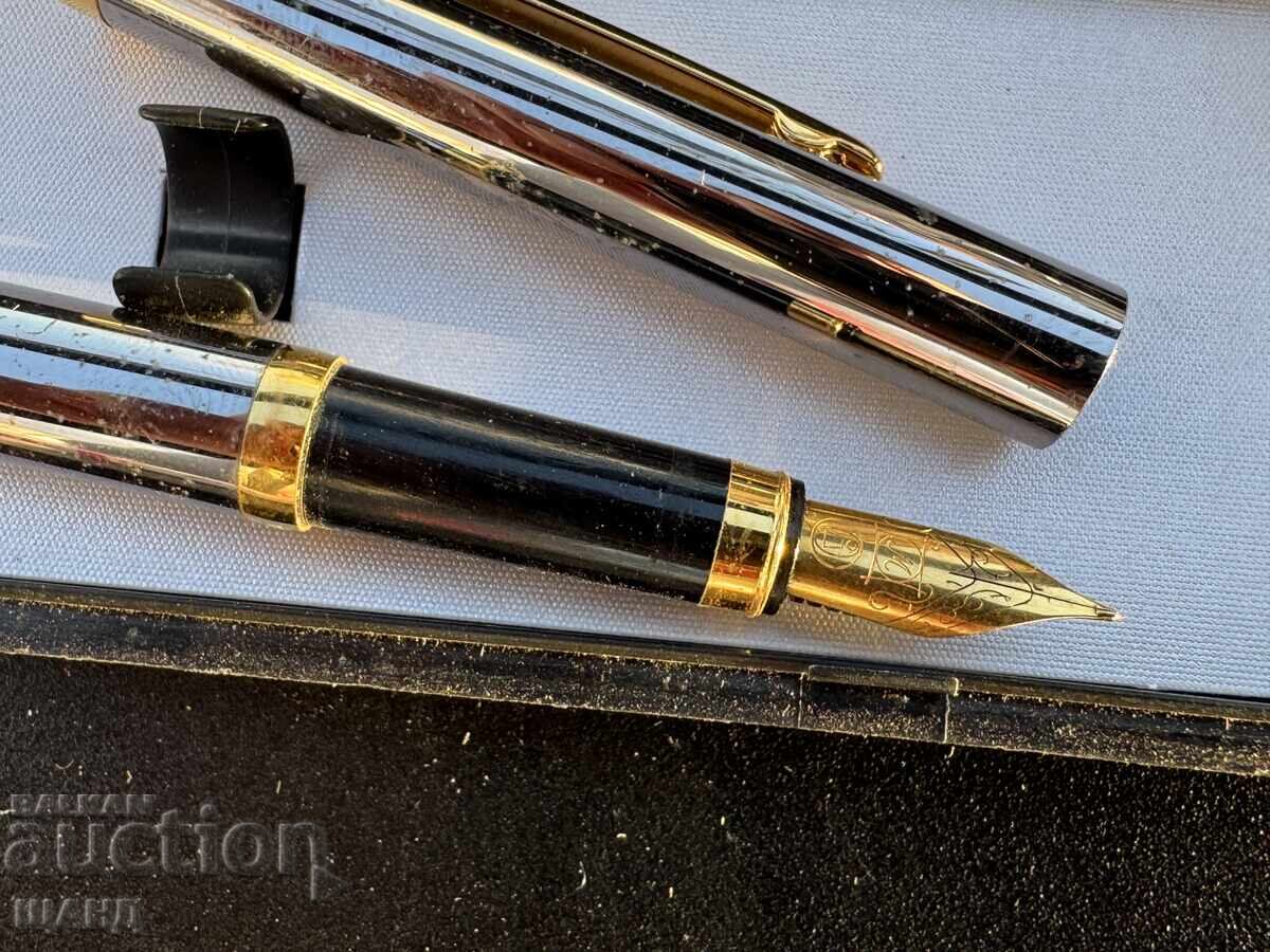 Доставка на Ballograf позлатена  рекламна писалка на Авиокомпания Балкан