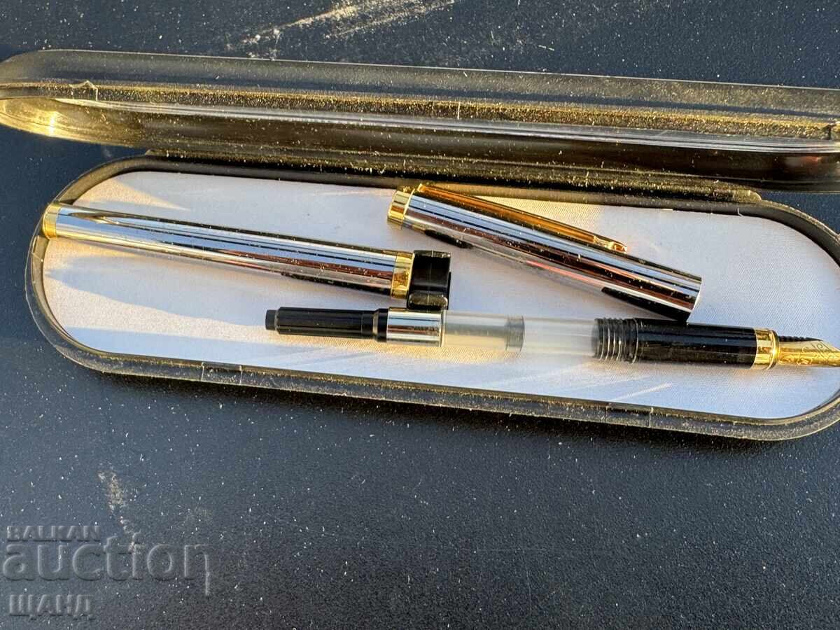 Ballograf позлатена  рекламна писалка на Авиокомпания Балкан - 5