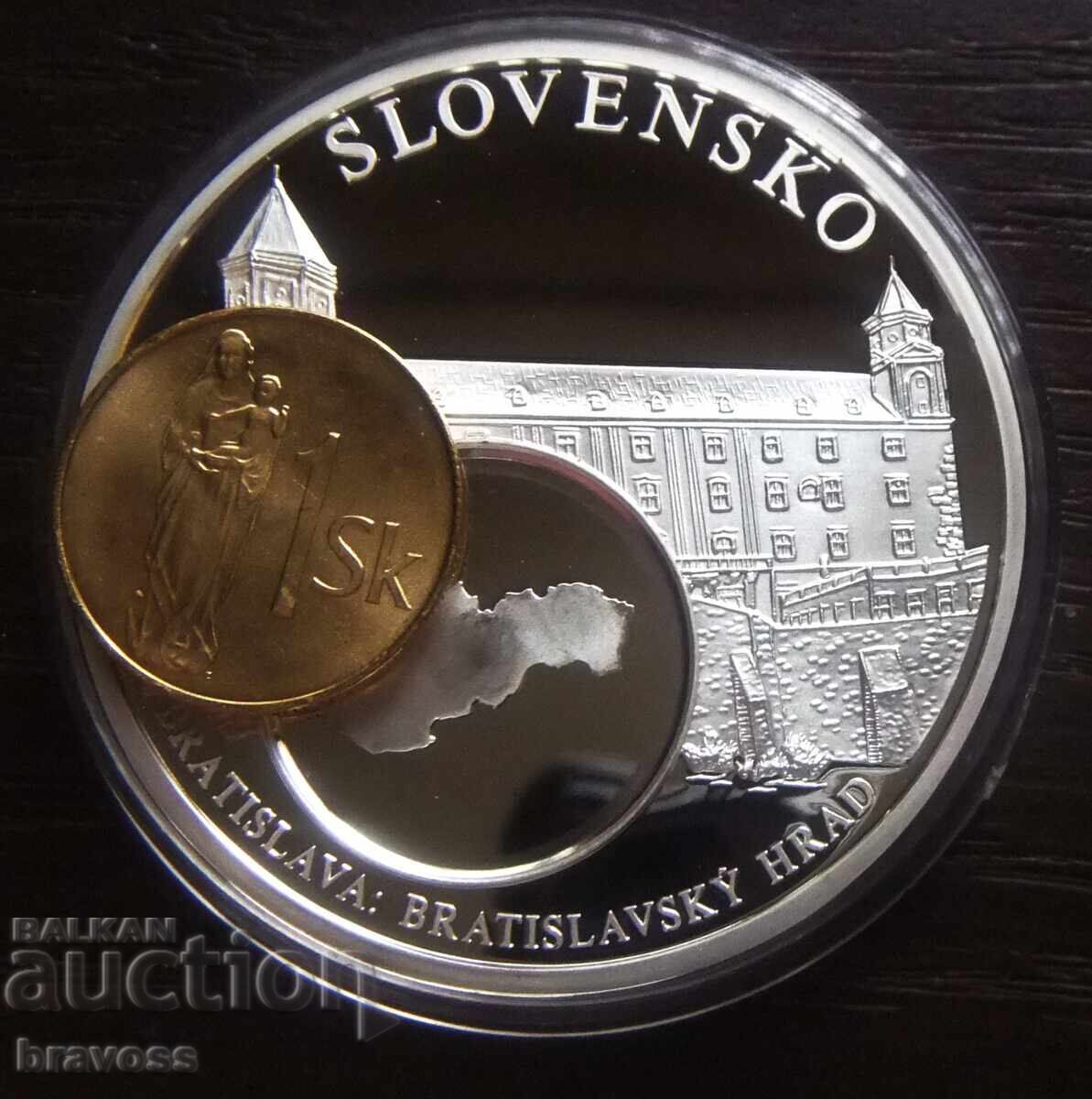 Евро медал - Словакия - proof - 2002 с цена 19.99 лв. | € 10.22