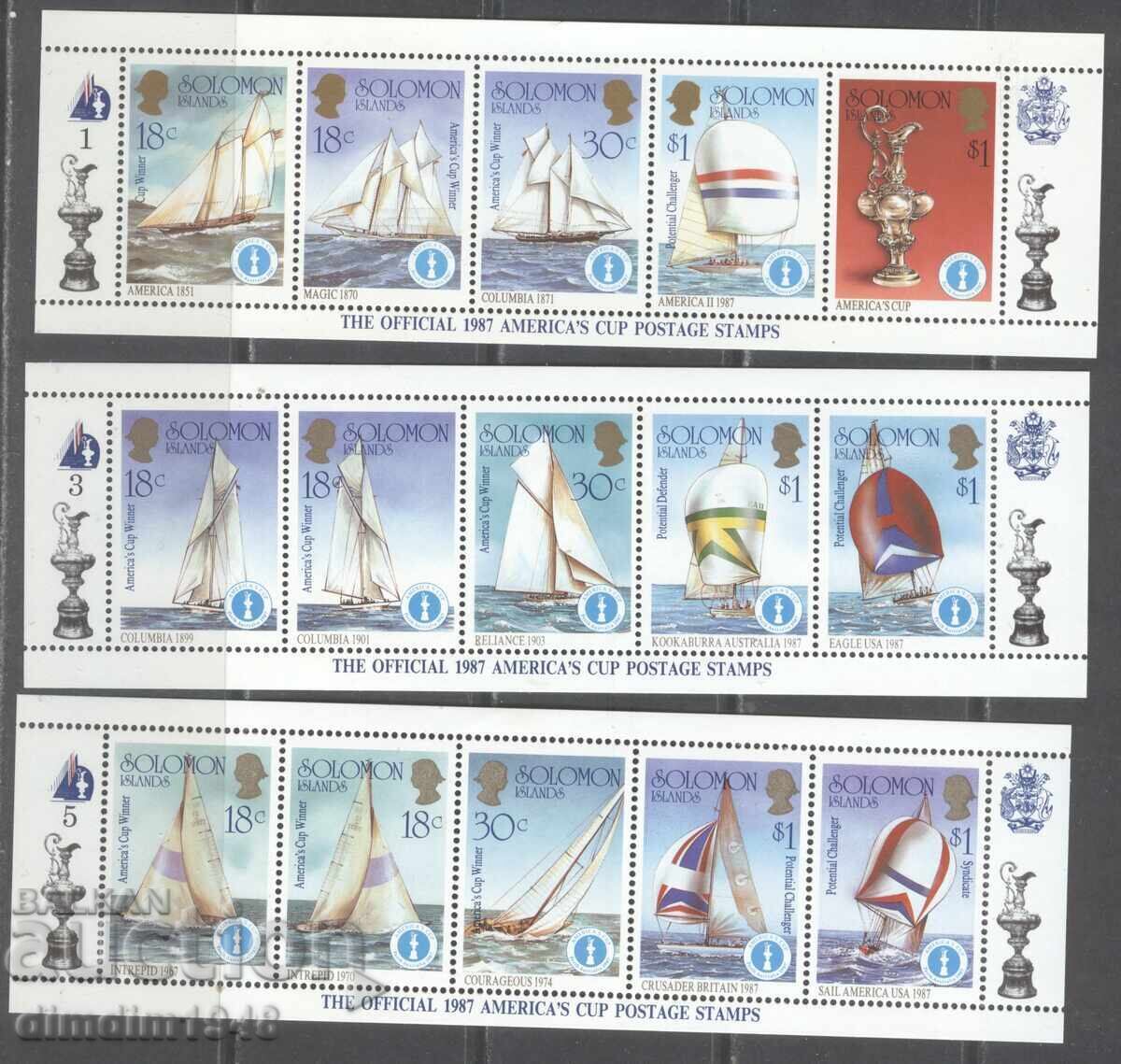 Insulele Solomon 1987 - veliere, serie completă de 50 de mărci cu preț € 23.52 | 46.00 BGN