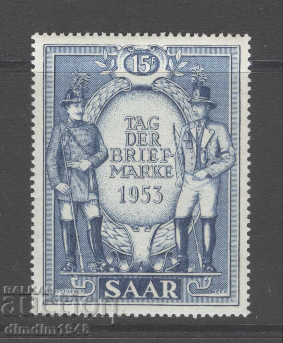 SAAR 1953 - Michel nr. 342 curată, cu gumă originală, fără șarnieră
