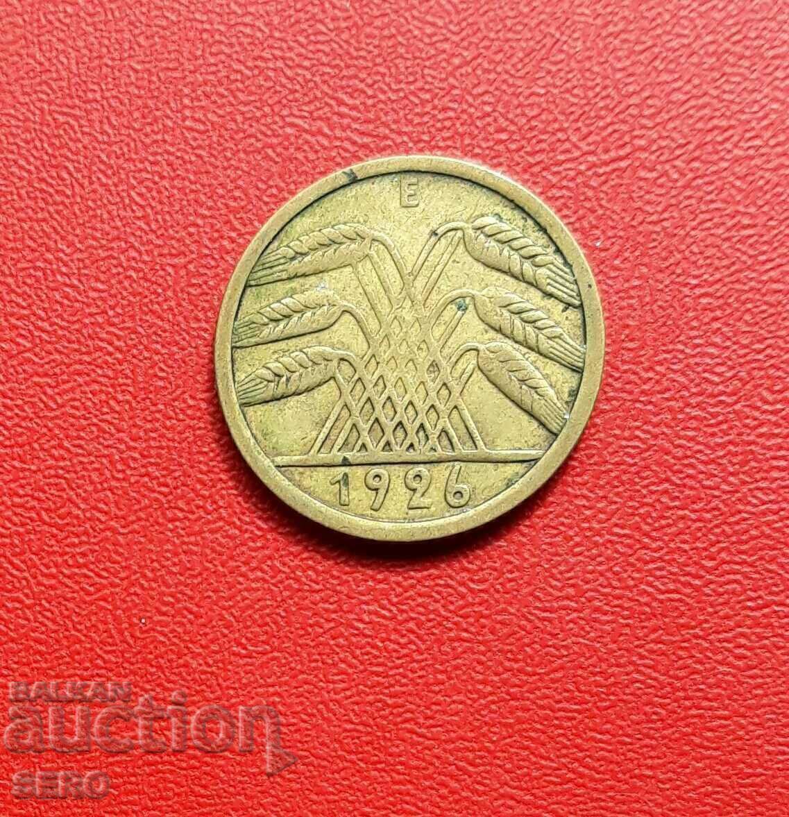 Germania-5 pfennig 1926 E-Muldenhüten-foarte rar cu preț 13.01 BGN | € 6.65