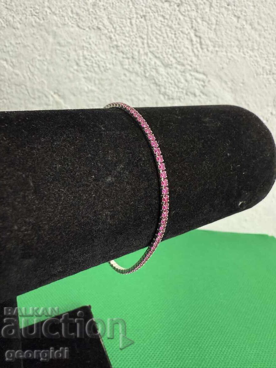 Auction Silver bracelet with RUBIES. №7634 Auction Silver bracelet with RUBIES. №7634