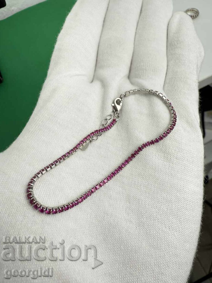 Silver bracelet with RUBIES. №7634 - 7 Silver bracelet with RUBIES. №7634 - 7