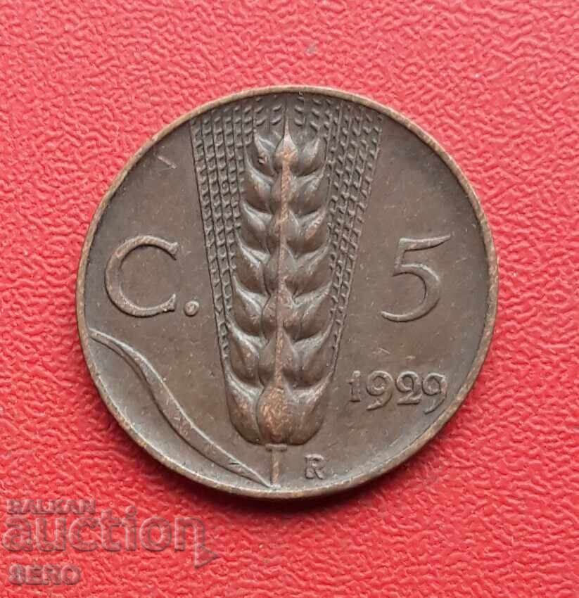 Италия-5 цента 1929