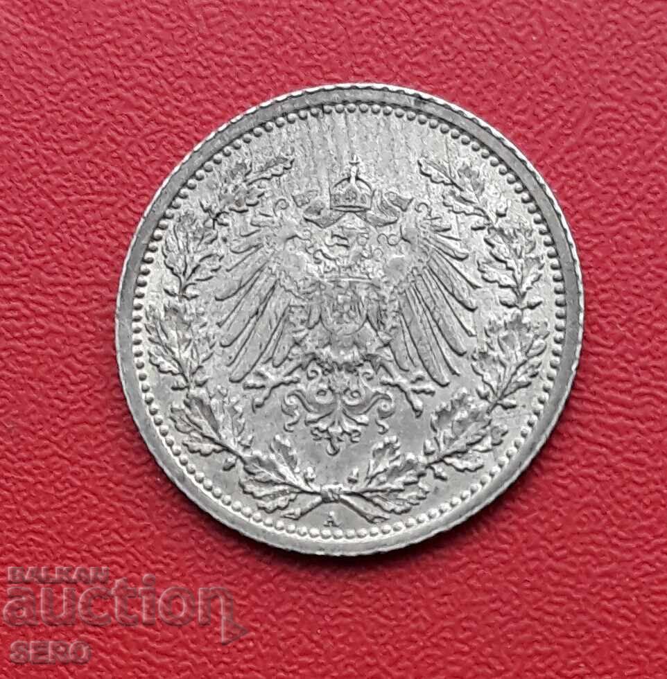 Germany - 1/2 Mark 1905 A-Berlin - Extremely well preserved with price 8.01 BGN | € 4.10
