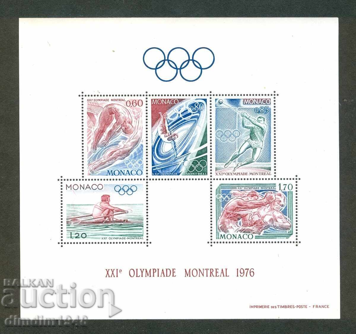 Monaco 1976 - "Olimpiada de la Montreal", bloc №9, curat