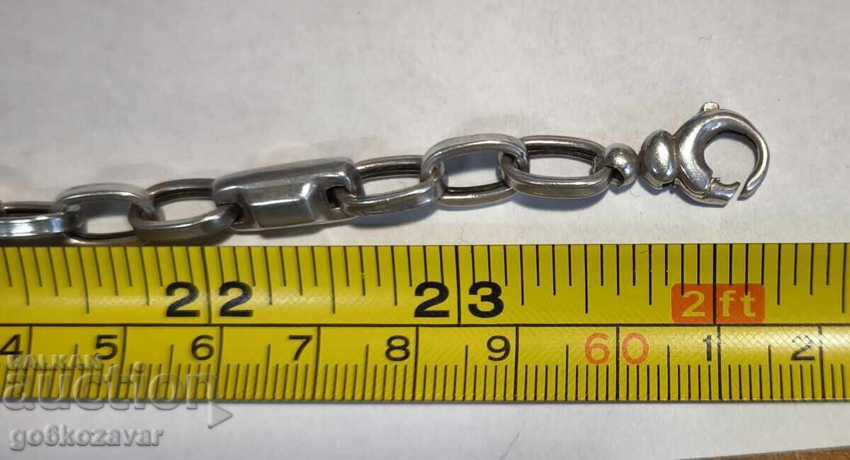 Men's silver chain (925 hallmark) Very strong, rare weave - 6