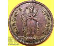 Ιταλική μετάλλιο Αγίου Βενάντιου με μάρτυρα προσκυνητή