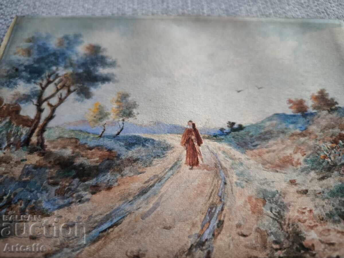 Μικρή, αυθεντική, παλιά υδατογραφία με τιμή 200.00 BGN | € 102.26 Μικρή, αυθεντική, παλιά υδατογραφία με τιμή 200.00 BGN | € 102.26