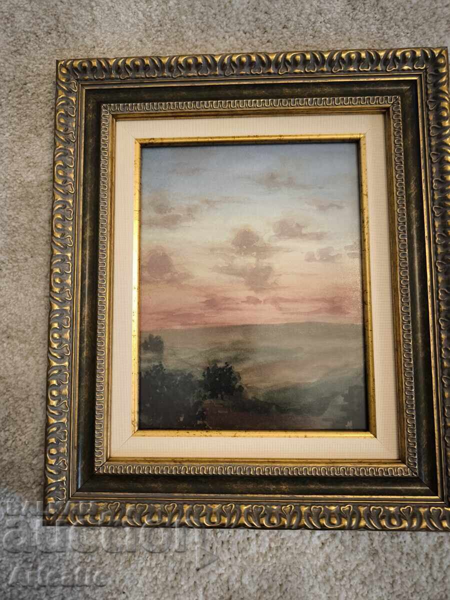 Μικρό αυθεντικό παλιό ακουαρέλα Μικρό αυθεντικό παλιό ακουαρέλα