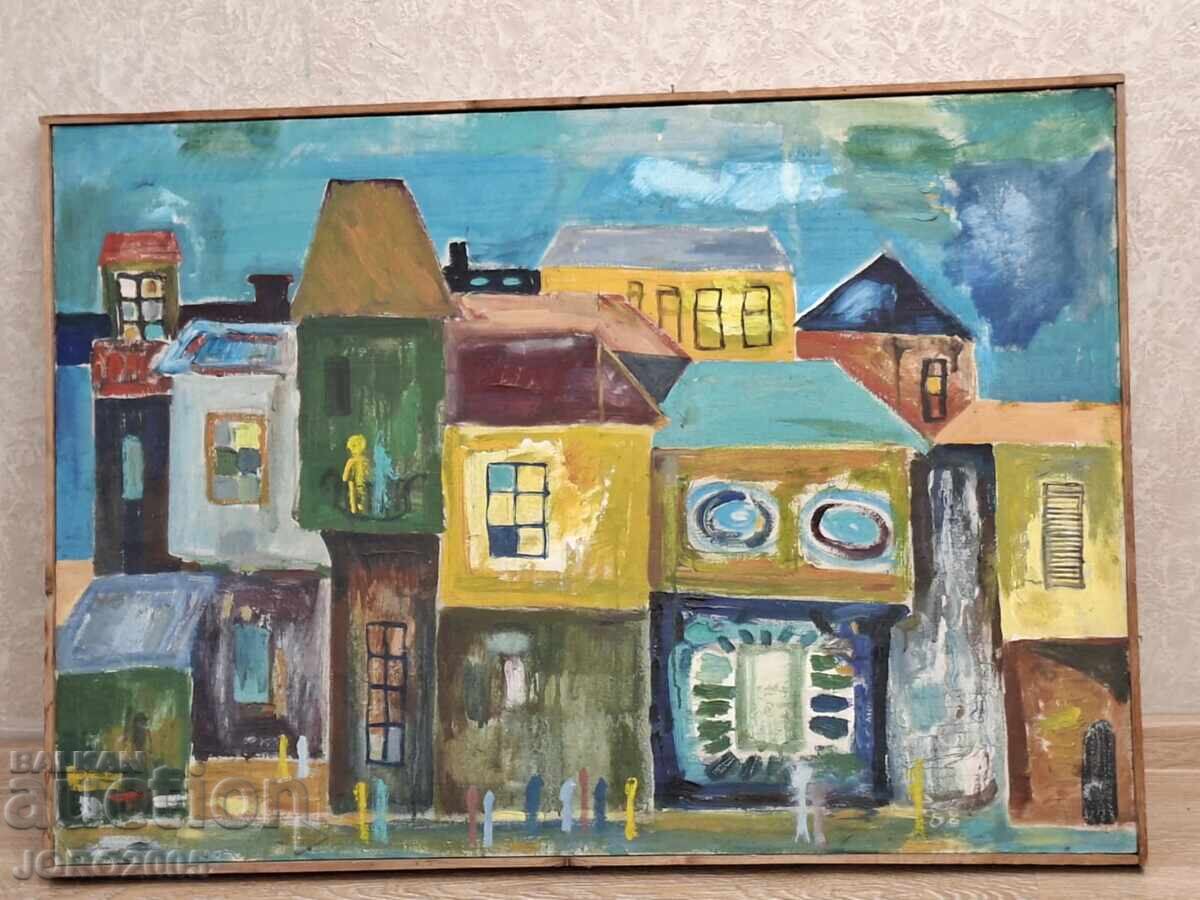 Peisaj urban - Tablou NICOLOV /1936-2009/