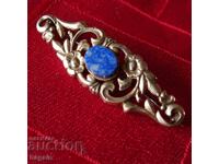 Broșă unică cu lapis lazuli