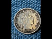 1 Dime 1902 Letter O USA Silver