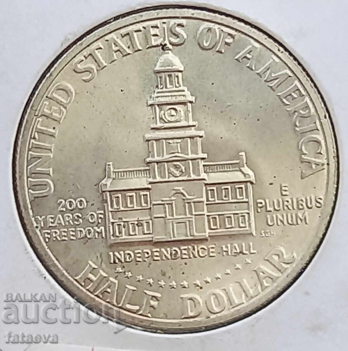 Jumătate de dolar de argint S Kennedy 1776 - 1976