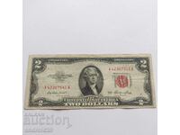 2 Dolari 1953 SUA, Sigiliu roșu / Bancnotă