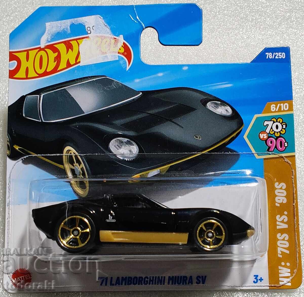 Hot Wheels '71 Lamborghini Miura SV 1:64 Lamborghini