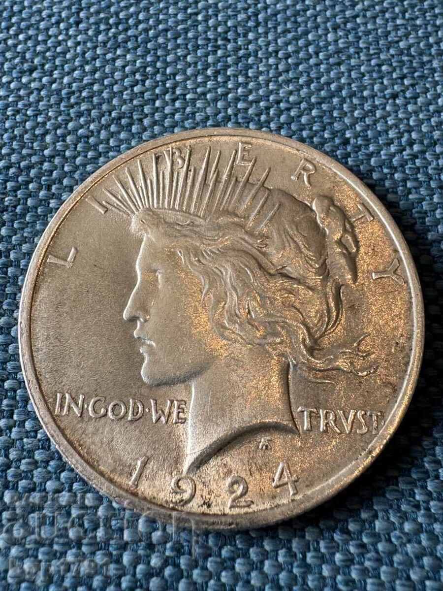 1 Dollar 1924 USA UNC silver