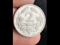 Austria 2 Schilling 1947 Aluminum Coin