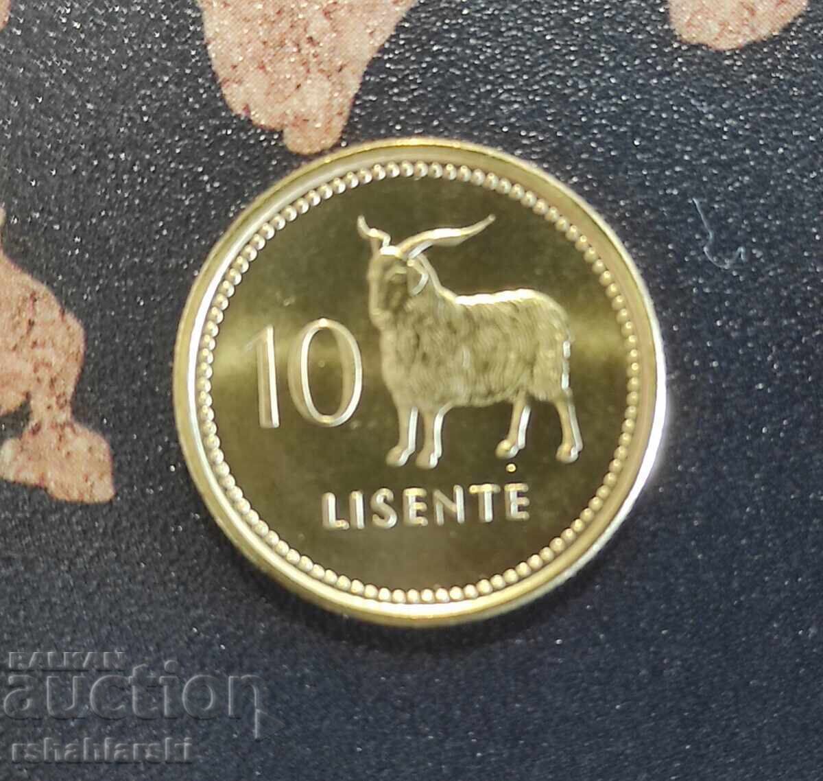 Monedă Lesotho 10 lisente, 1998
