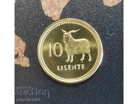 Monedă Lesotho 10 lisente, 1998