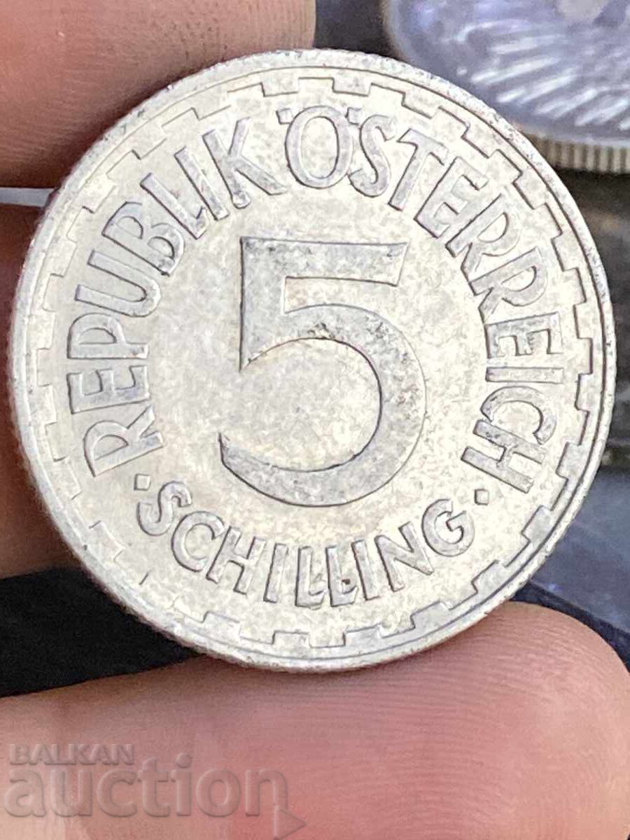 Austria 5 Schilling 1952 Aluminum Coin