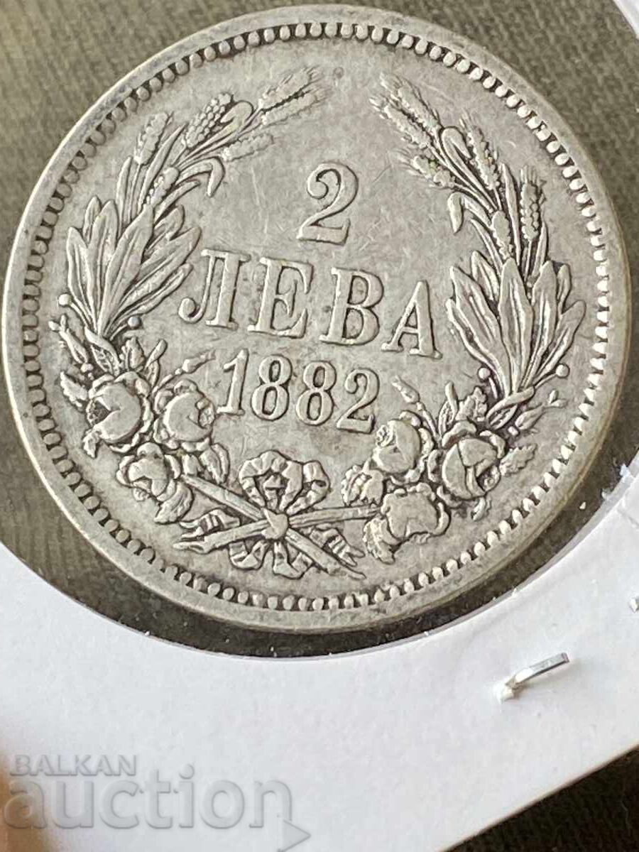 Principality of Bulgaria 2 leva 1882 Alexander Battenberg silver with price 31.00 BGN | € 15.85 Principality of Bulgaria 2 leva 1882 Alexander Battenberg silver with price 31.00 BGN | € 15.85