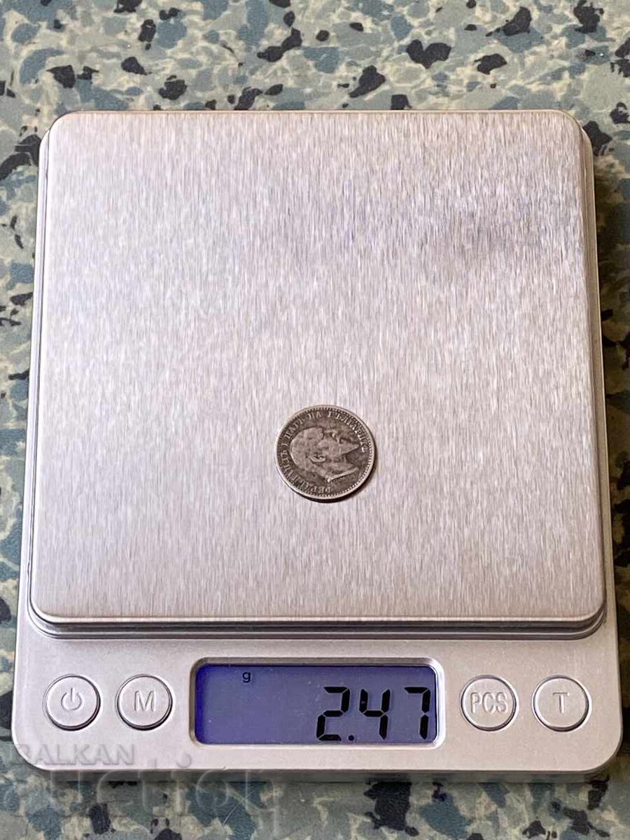 Auction  Kingdom of Bulgaria 50 cents 1910 Ferdinand I silver