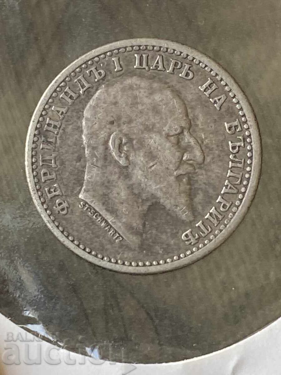 Kingdom of Bulgaria 50 cents 1910 Ferdinand I silver