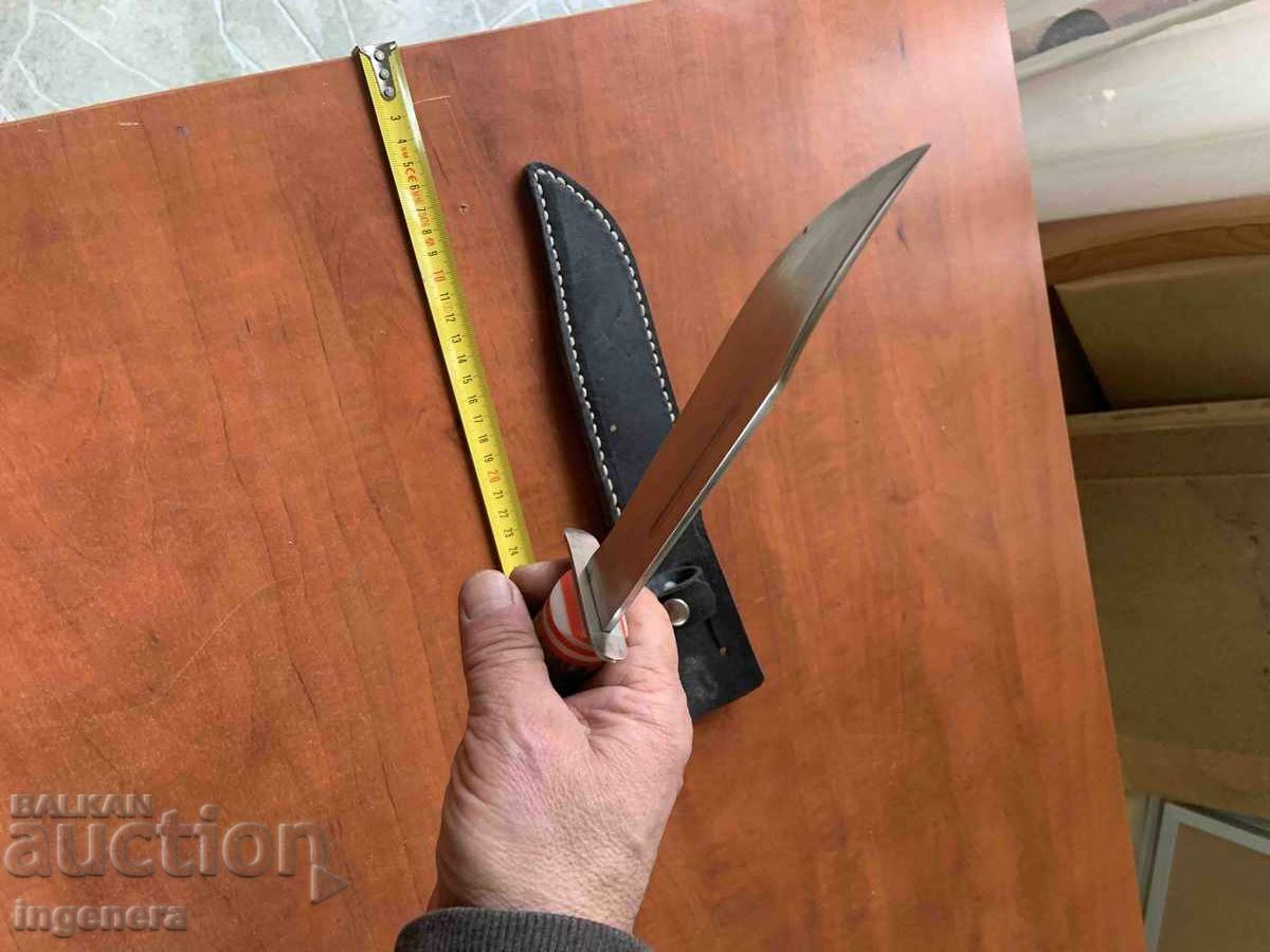 KNIFE BLADE HUNTING HANDLE FROM HORN SHEATH - 7