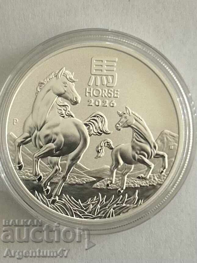 Auction  NEW!!! SILVER 1 OZ 2026 AUSTRALIA - YEAR OF THE HORSE