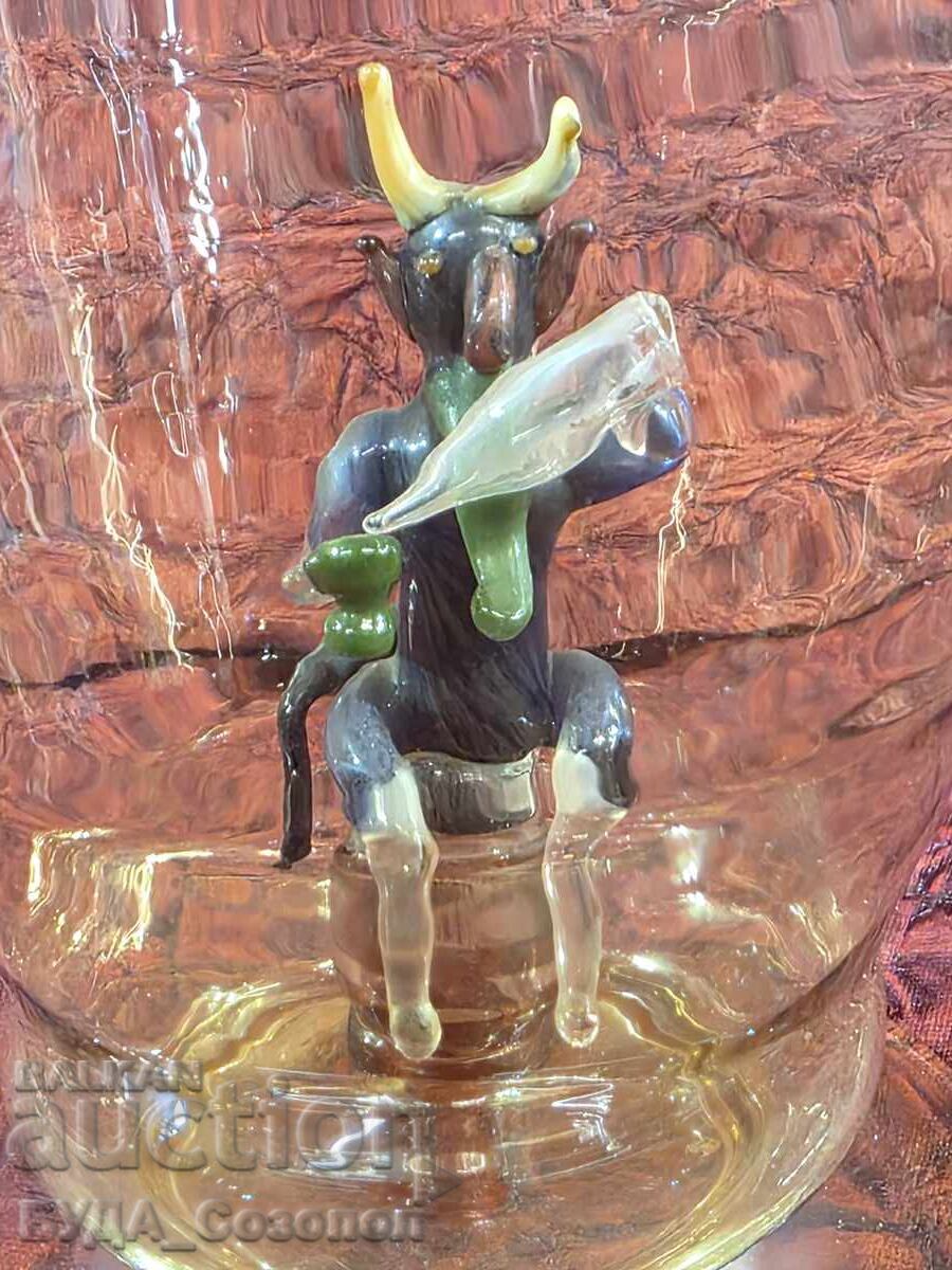 Licitație Carafă lucrată manual cu figurină de diavol în interior, URSS Licitație Carafă lucrată manual cu figurină de diavol în interior, URSS