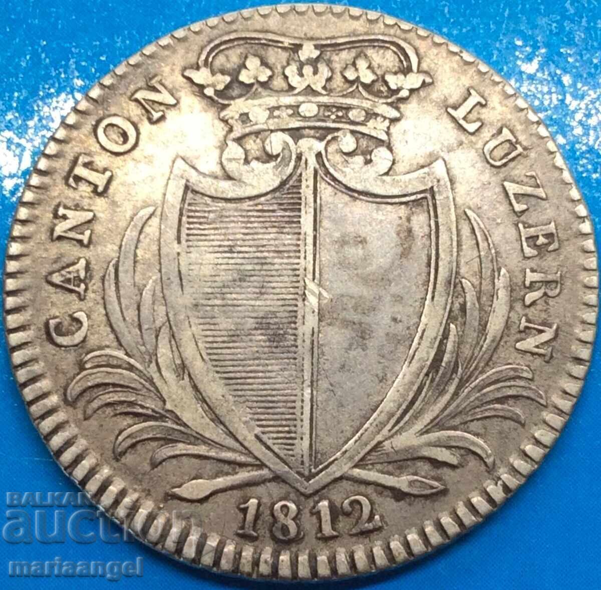 Швейцария 10 батцен 1812 кантон Люцерн сребро - рядка - 6