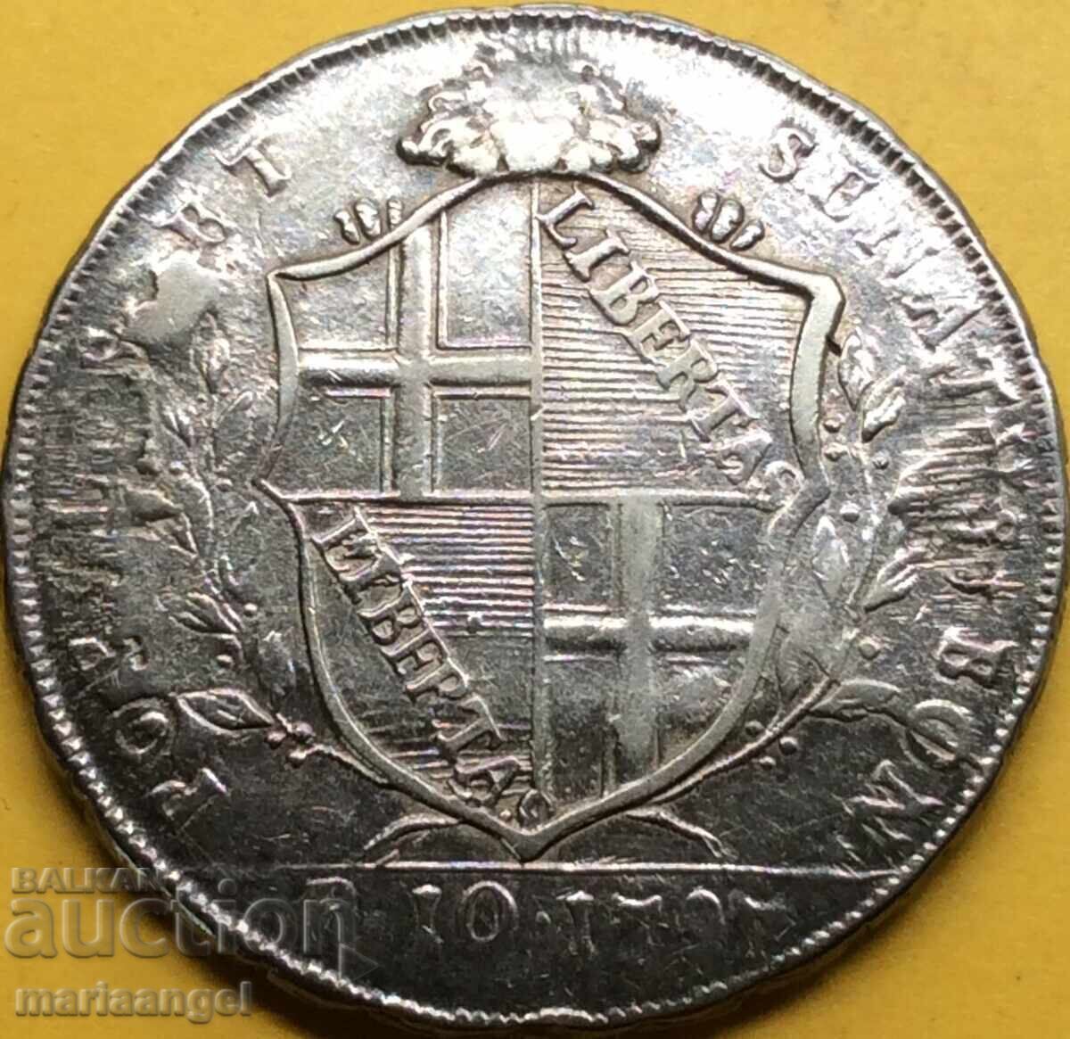 Scudo da 10 Paoli 1797 Italy Bologna III τύπου 39mm ασημί με τιμή 290.00 BGN | € 148.27 Scudo da 10 Paoli 1797 Italy Bologna III τύπου 39mm ασημί με τιμή 290.00 BGN | € 148.27