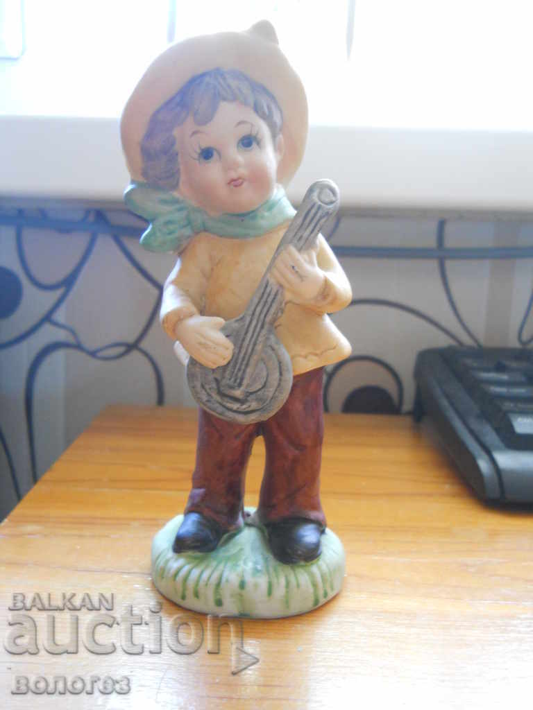 The Little Musician - Biscuit Porcelain