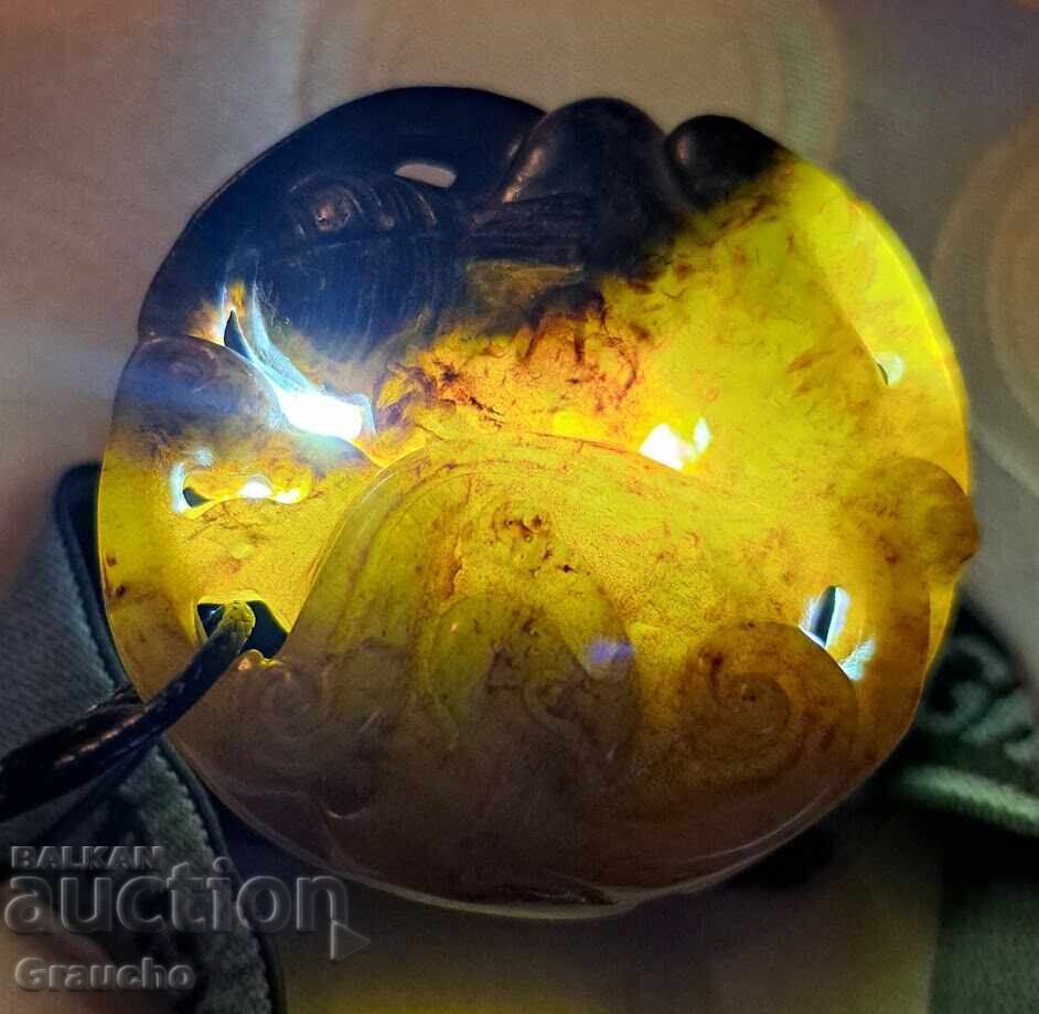 Чист нефрит! Медальон/амулет за богатство и успех - 6