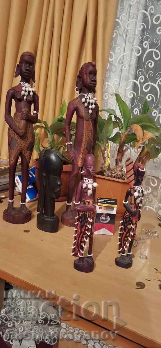 2 χειροποίητα αφρικανικά ειδώλια - 6