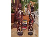 2 figurine africane sculptate manual