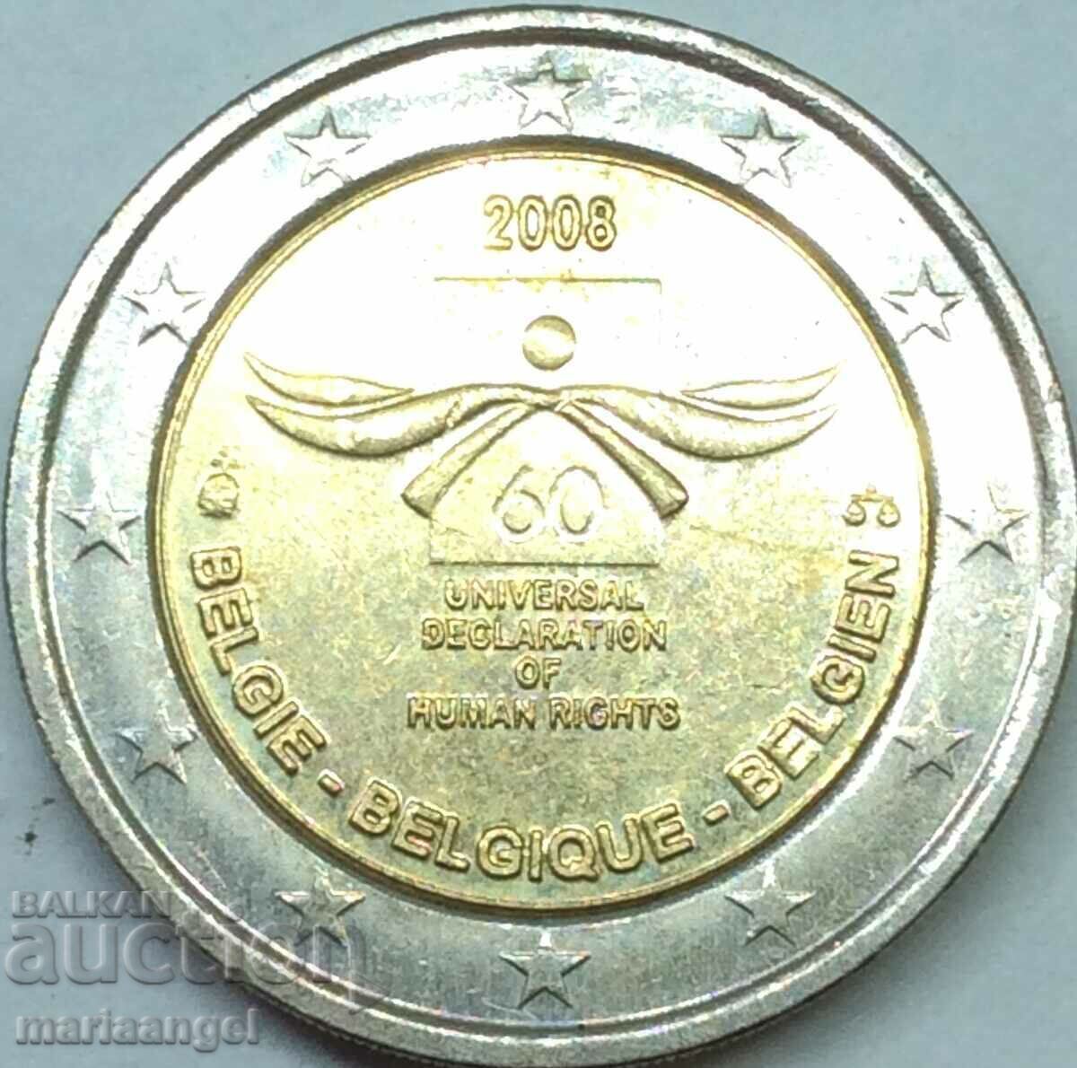 Белгия 2 евро 2008 - Харта за човешки права Белгия 2 евро 2008 - Харта за човешки права
