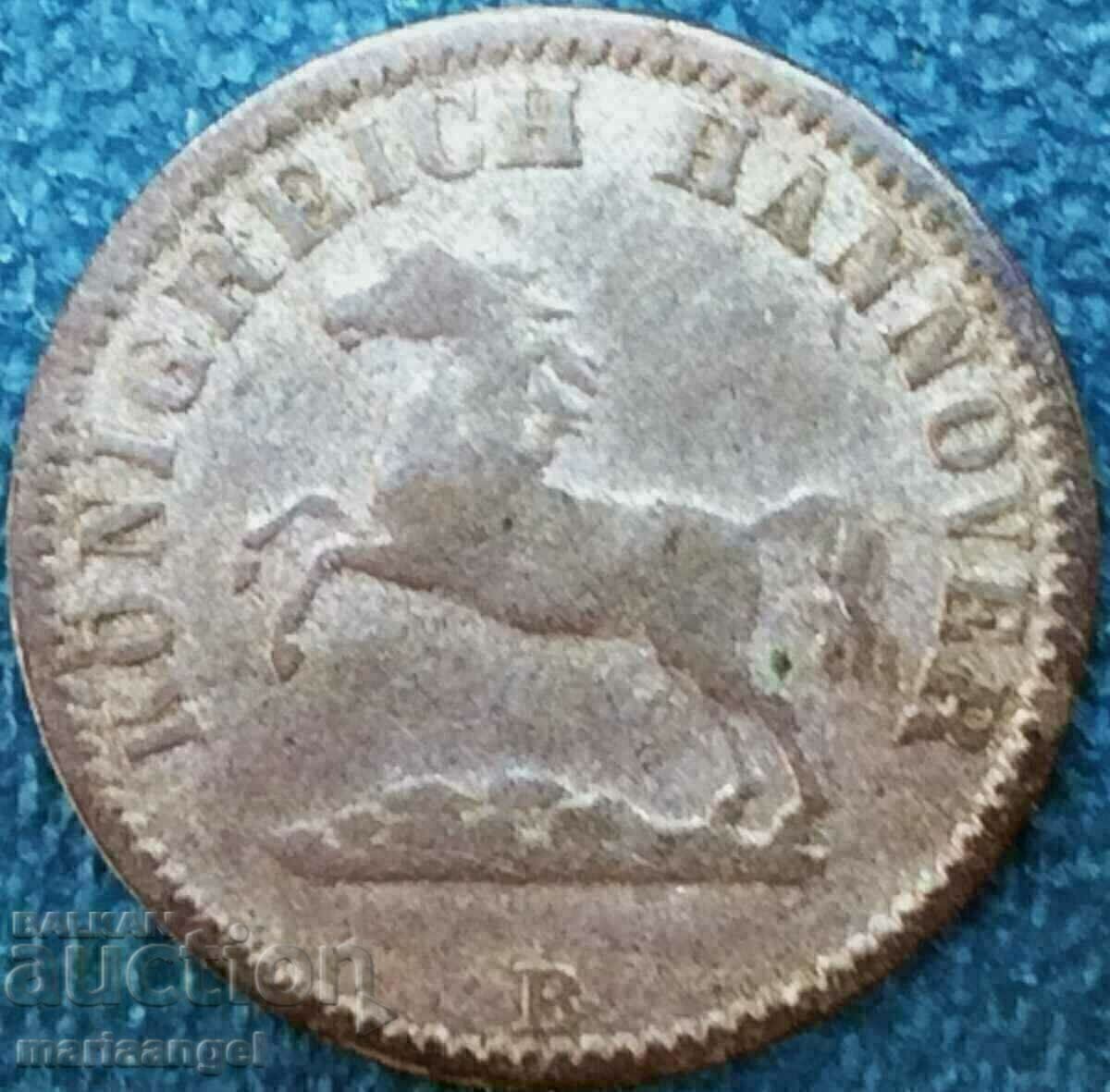 Auction  1/2 Grosz 1863 Germany Hanover Silver