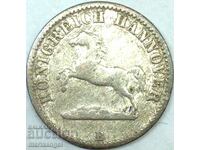 1/2 Grosz 1863 Germany Hanover Silver