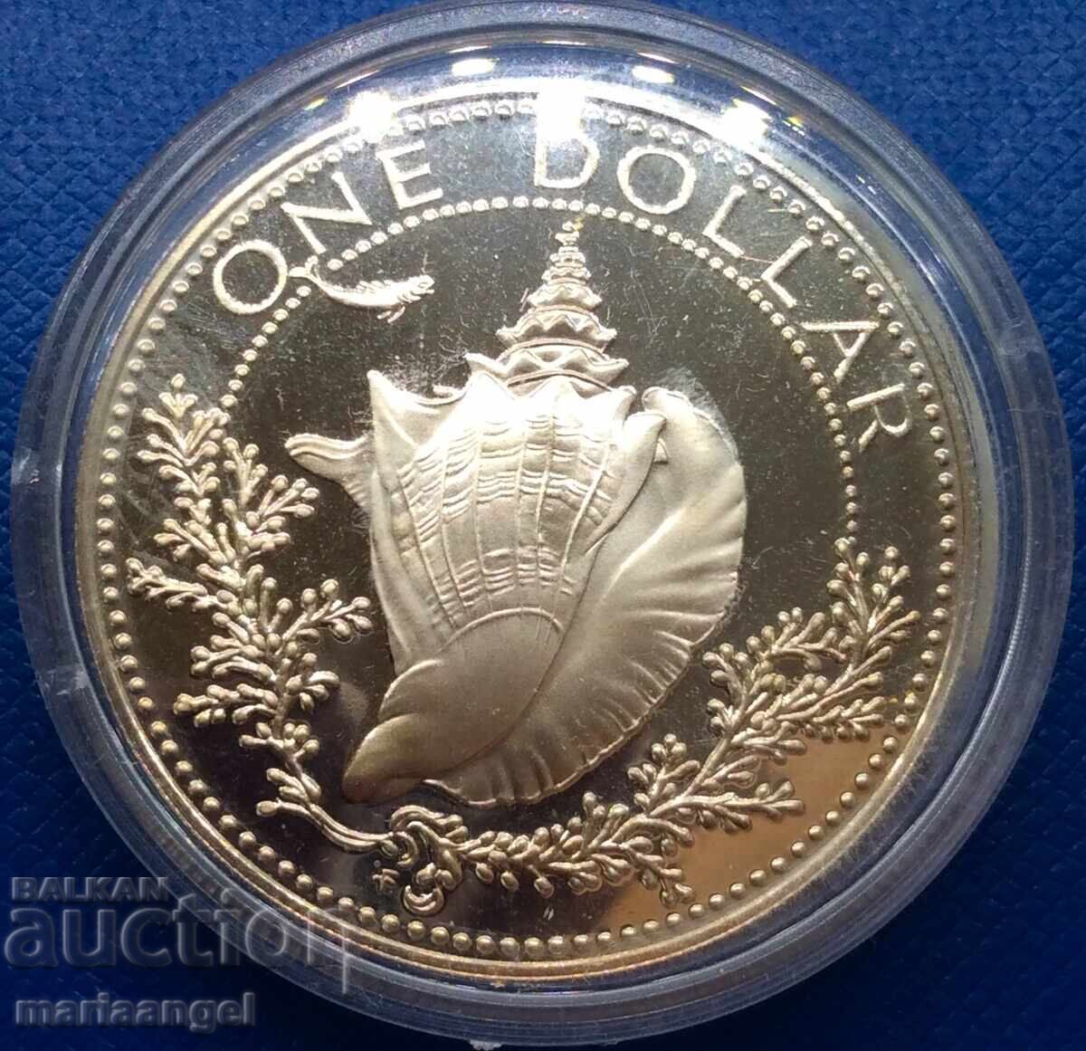 Auction 1 Dollar 1974 Bahamas USA UNC PROOF capsule Auction 1 Dollar 1974 Bahamas USA UNC PROOF capsule