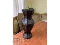 VAZĂ UNICĂ DIN LEMN PENTRU FLORI USCATE, ORNAMENTE