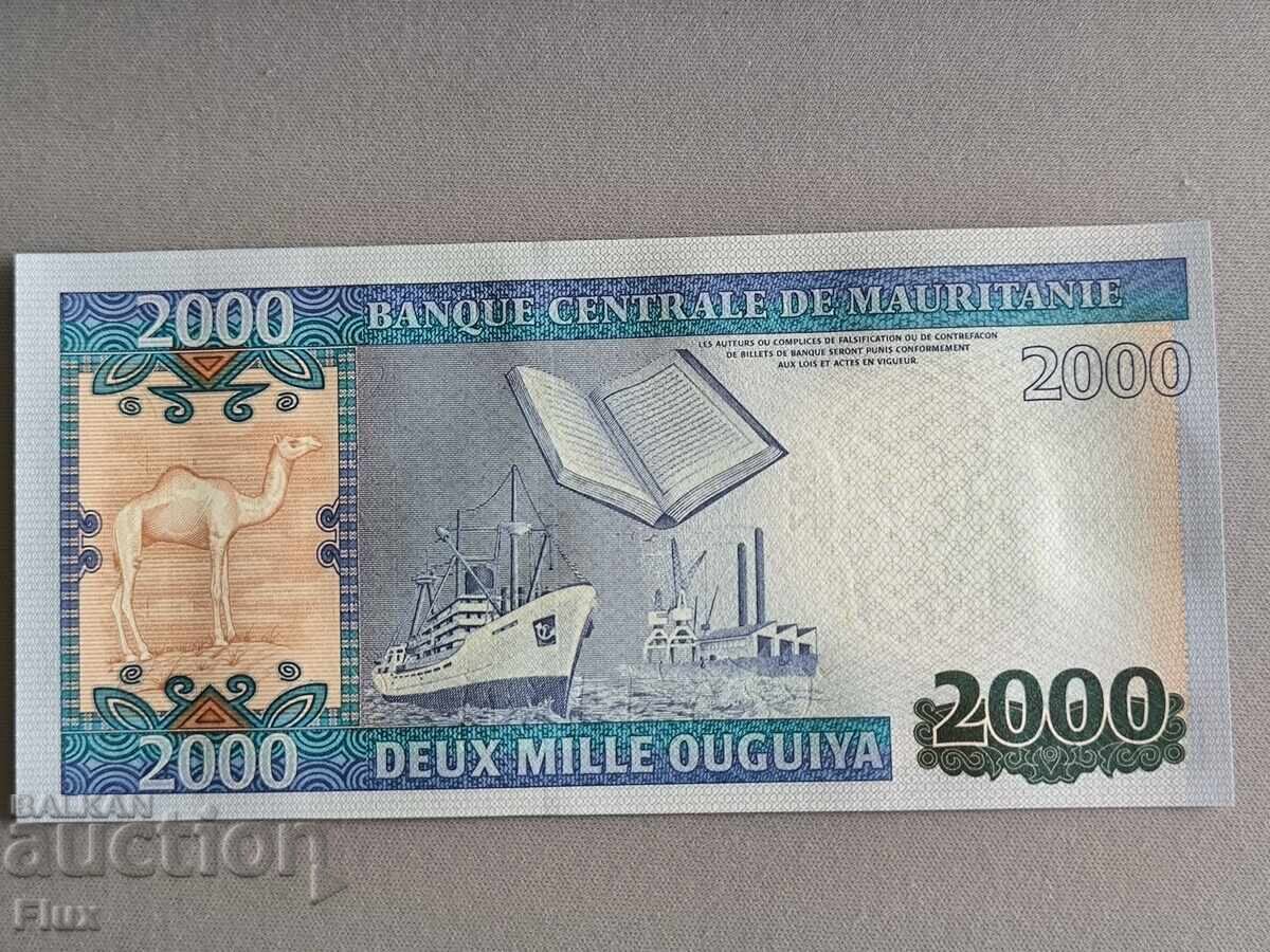 Τραπεζογραμμάτιο - Μαυριτανία - 2000 ουγκίγια UNC | 2011 με τιμή 9.00 BGN | € 4.60
