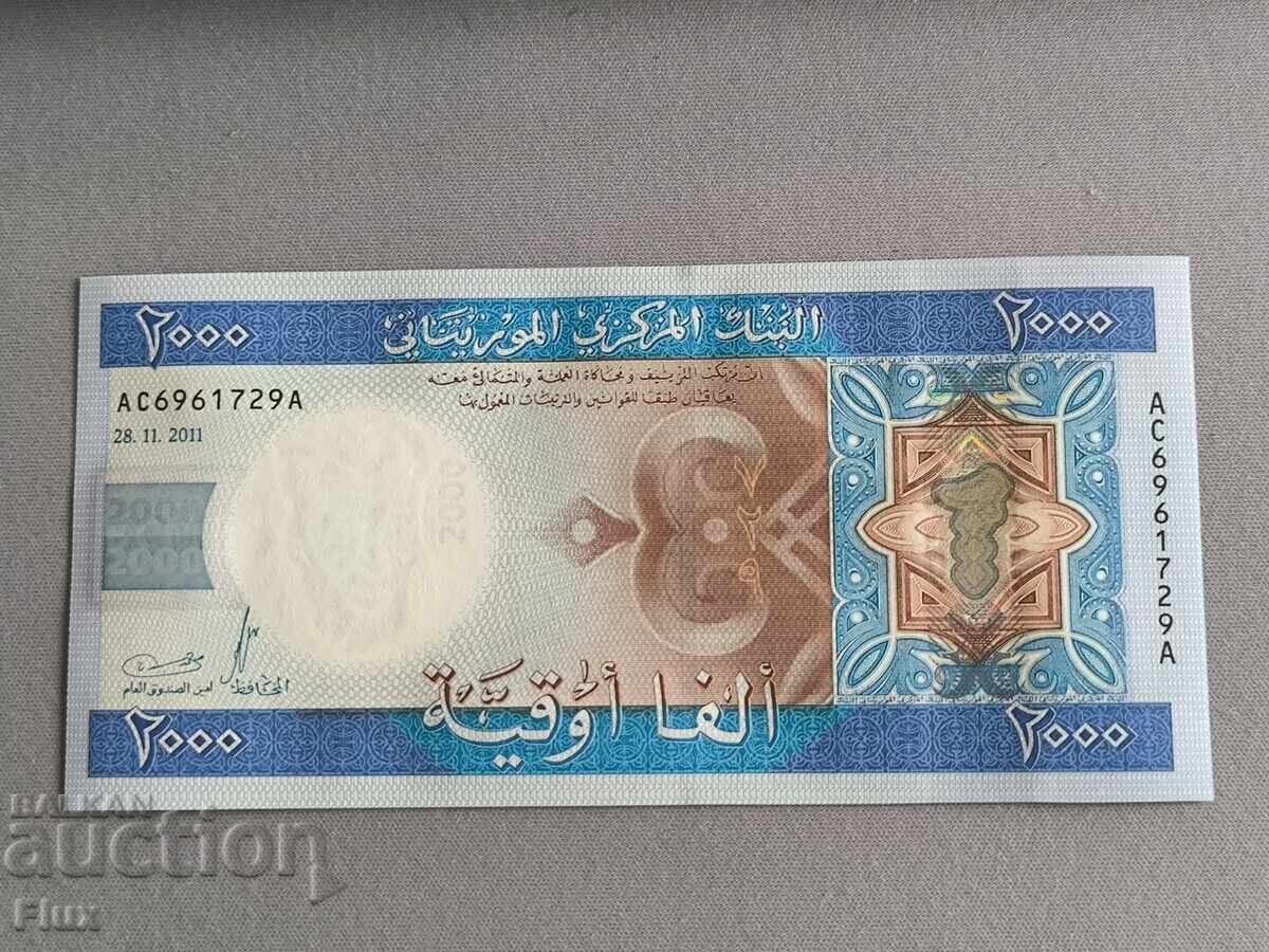 Τραπεζογραμμάτιο - Μαυριτανία - 2000 ουγκίγια UNC | 2011