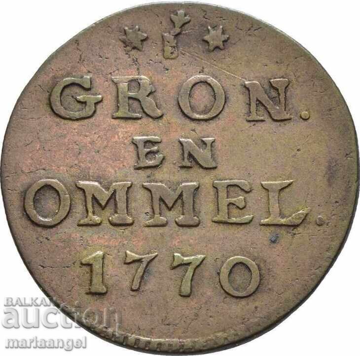 Delivery of Netherlands 1 Duit 1770 Groningen - SMALL letters - rare type