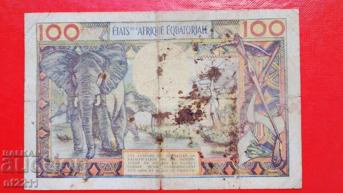 Δημοπρασία Τραπεζογραμμάτιο 100 φράγκων Ισημερινής Αφρικής Δημοπρασία Τραπεζογραμμάτιο 100 φράγκων Ισημερινής Αφρικής